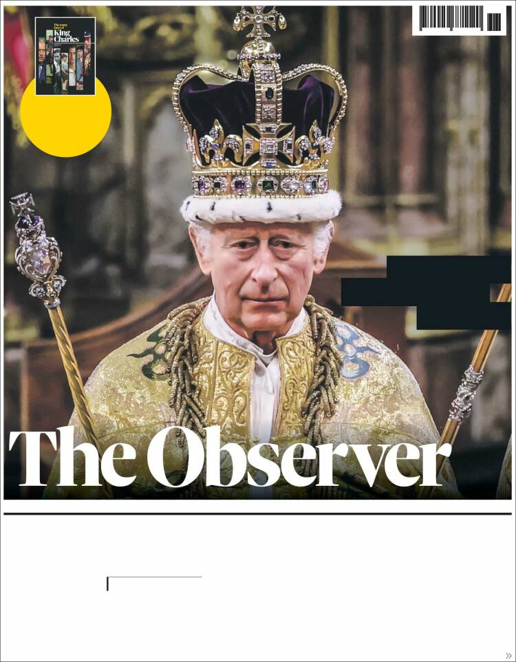 Portada de The Observer (Reino Unido)