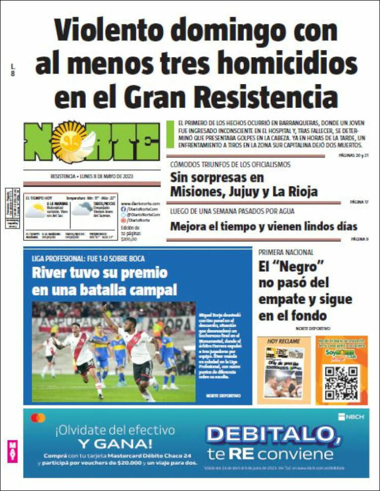 Portada de Diario Norte (Argentina)