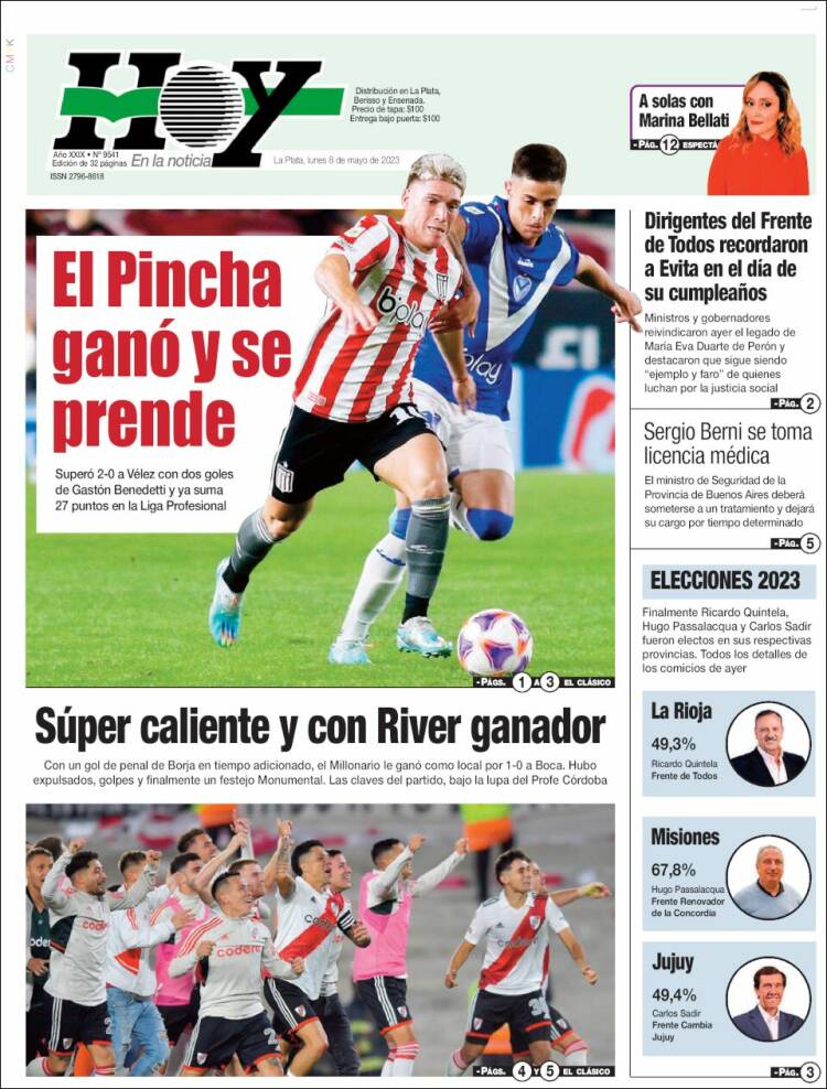 Portada de Diario Hoy (Argentina)