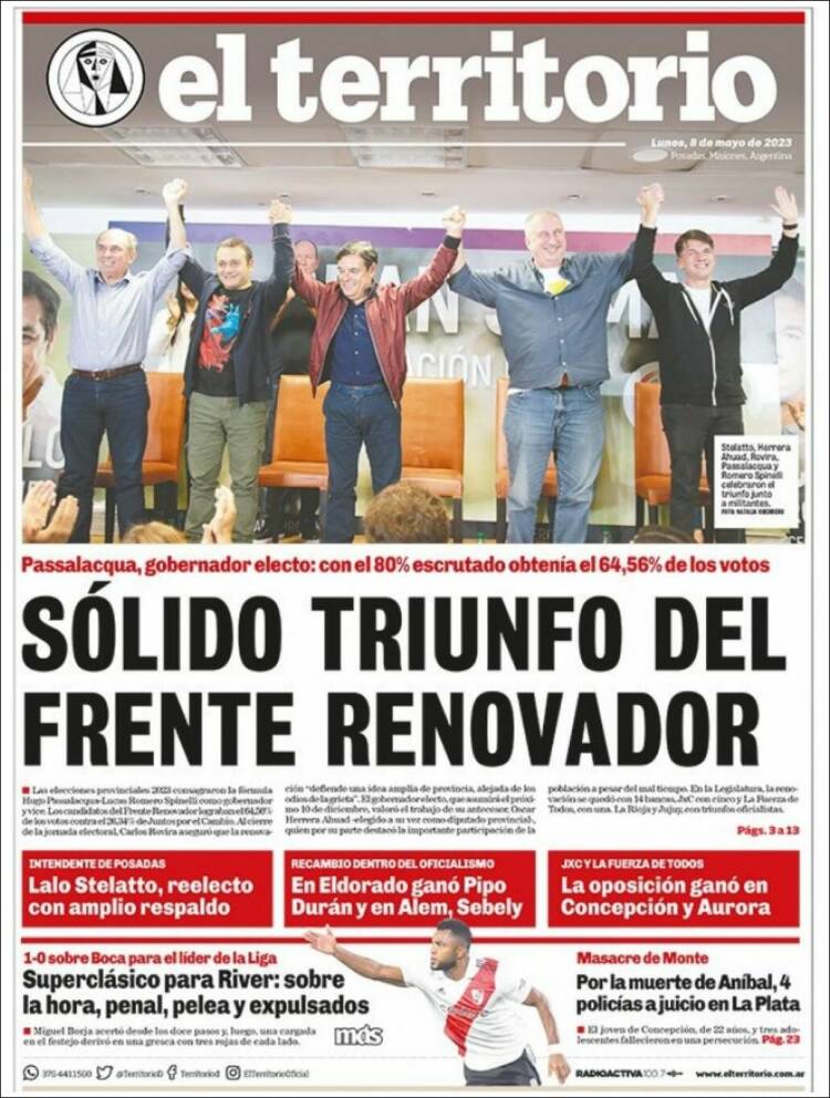 Portada de El Territorio (Argentina)