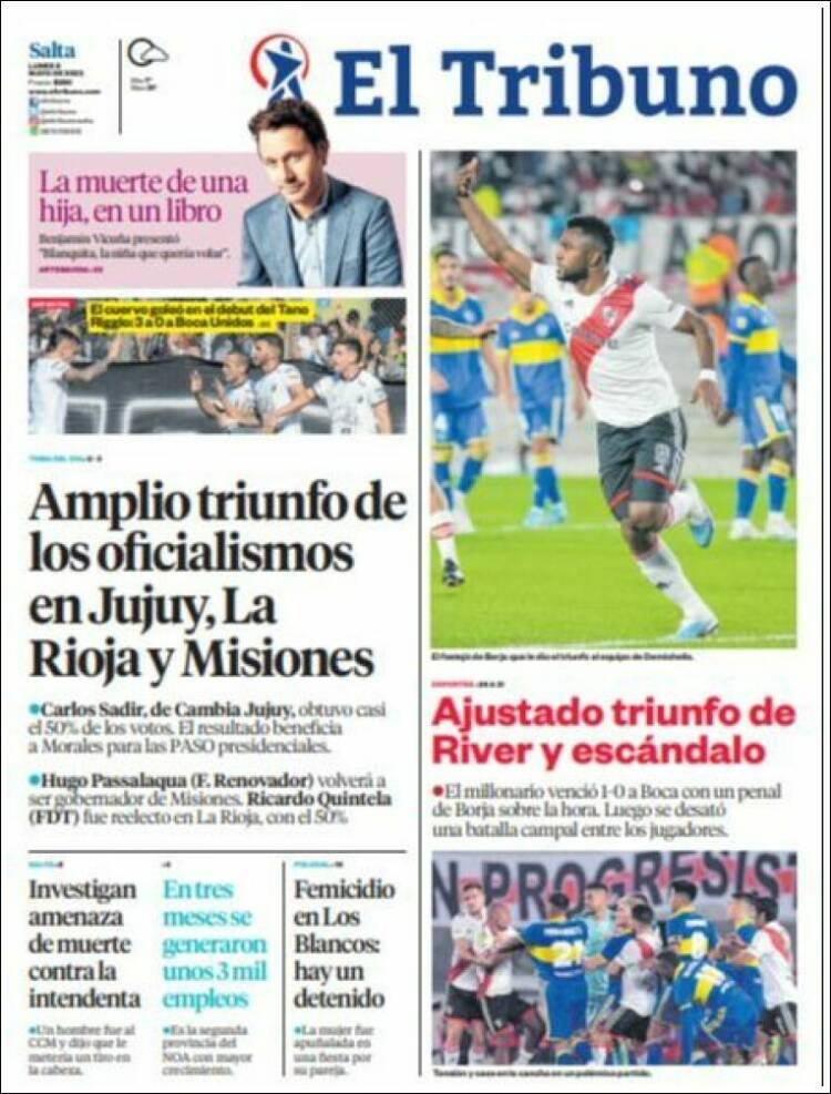 Portada de El Tribuno - Salta (Argentina)