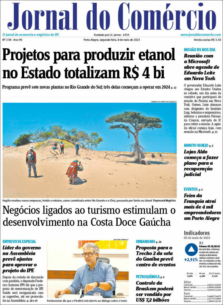 Portada de Jornal do Comércio (Br&eacute;sil)