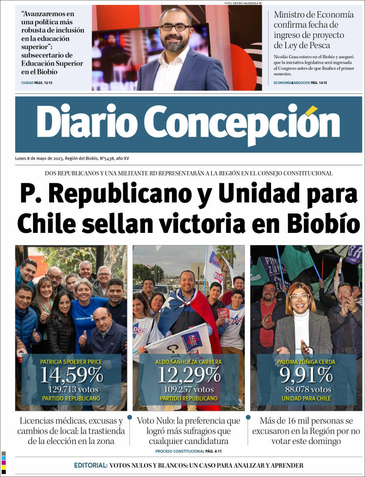 Portada de Diario de Concepción (Chile)