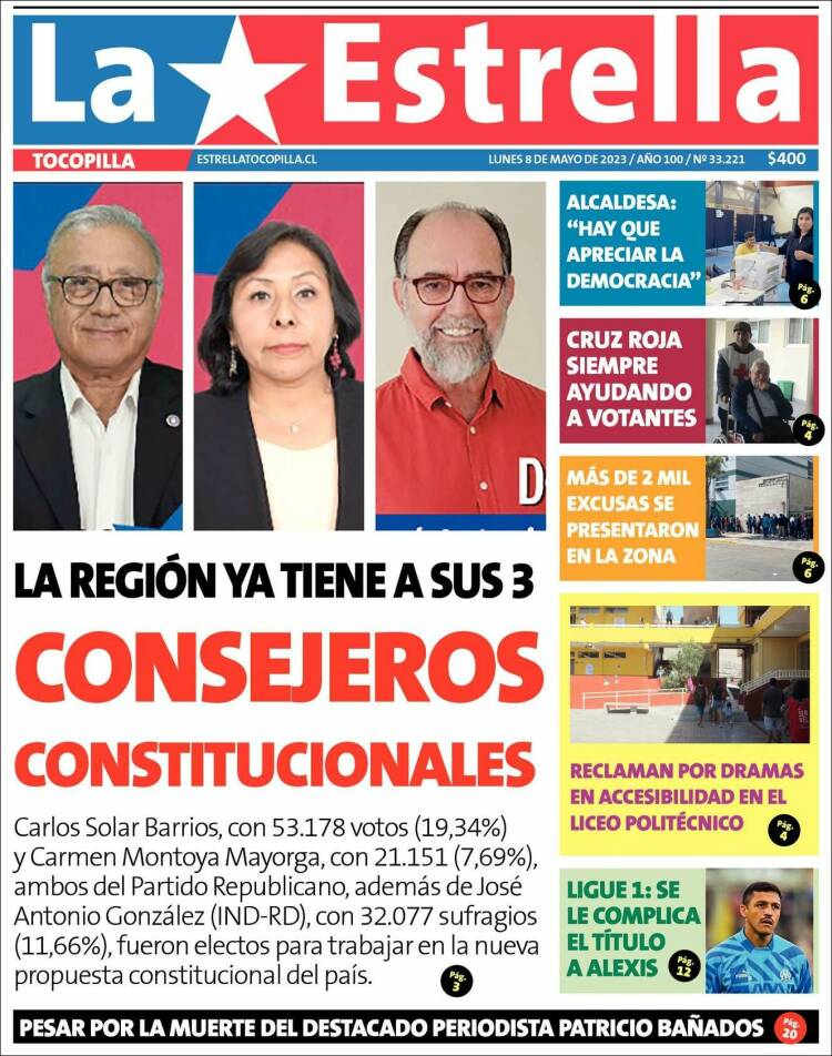 Portada de La Estrella de Tocopilla (Chile)