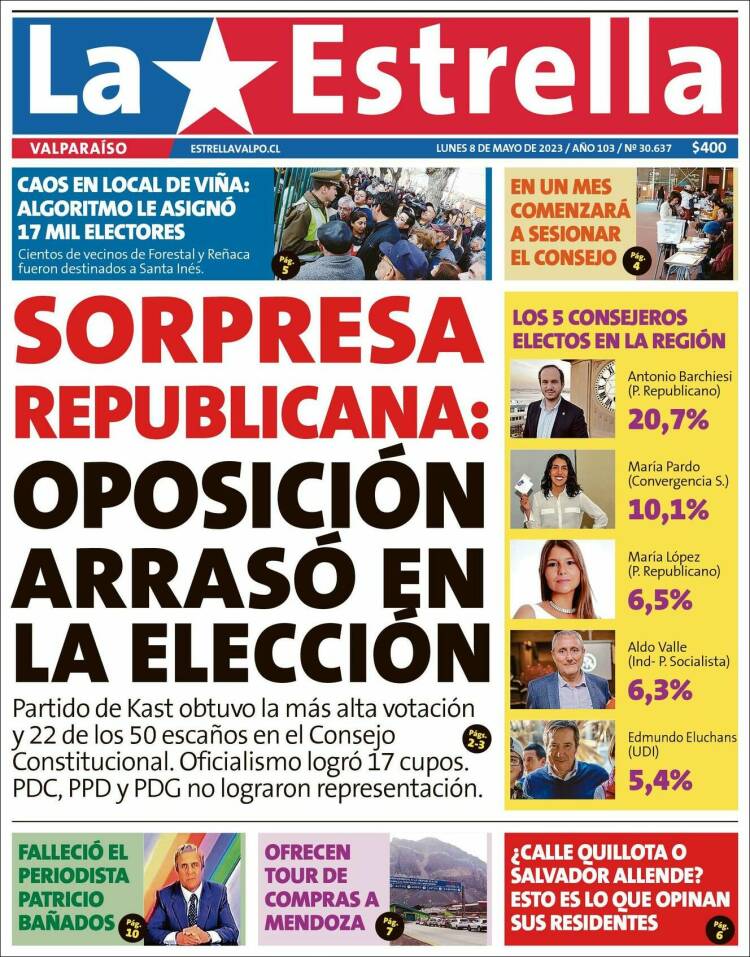 Portada de Estrella de Valparaiso (Chile)