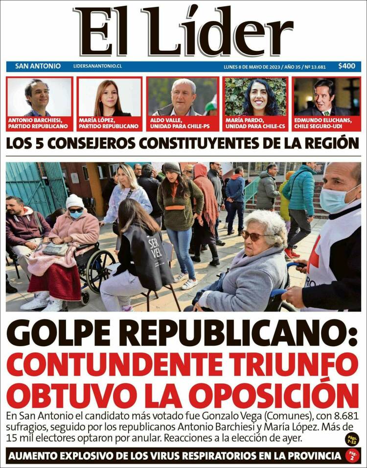 Portada de Lider de San Antonio (Chile)