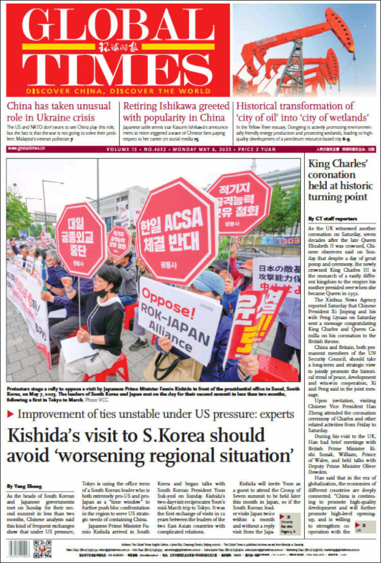 Portada de The Global Times (China)