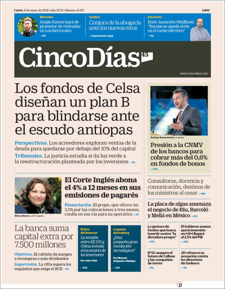 Portada de Cinco Días (Espa&ntilde;a)