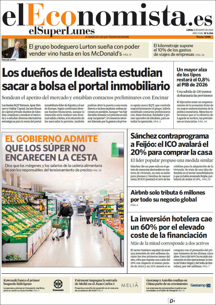 Portada de El Economista (Espa&ntilde;a)