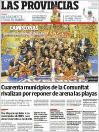 Portada de Las Provincias (España)