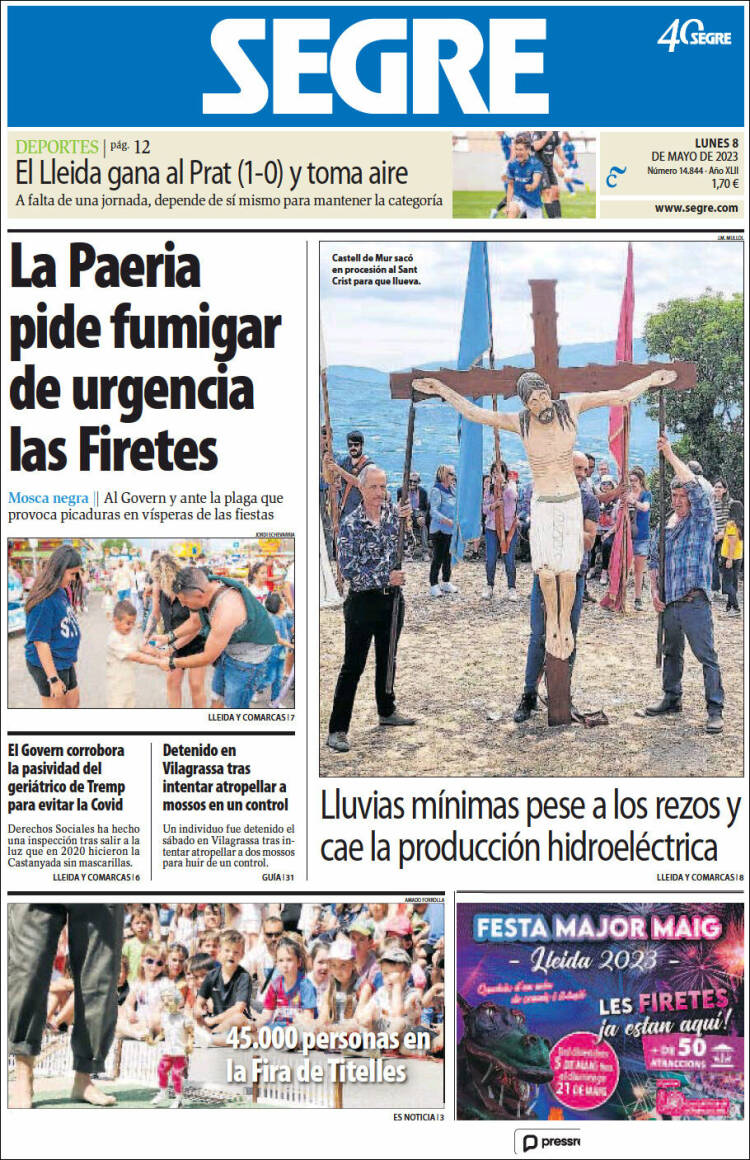 Portada de Segre  (España)