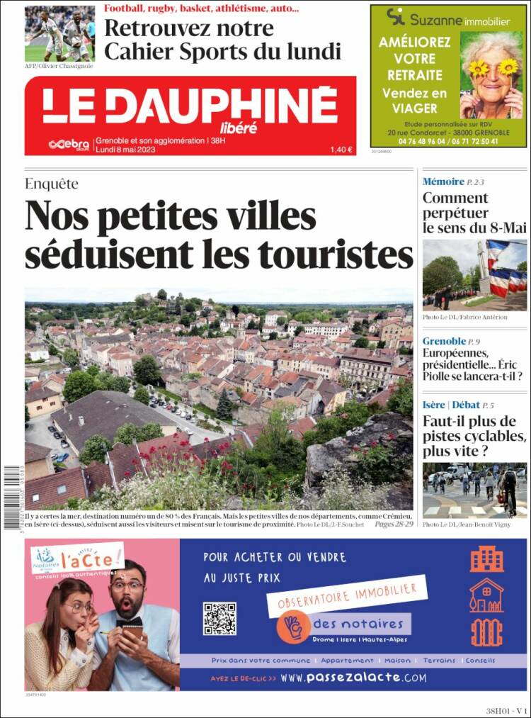 Portada de Le Dauphiné Libéré (France)