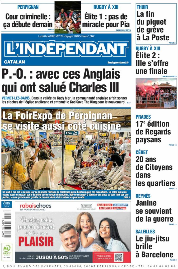 Portada de Le Indépendant (France)