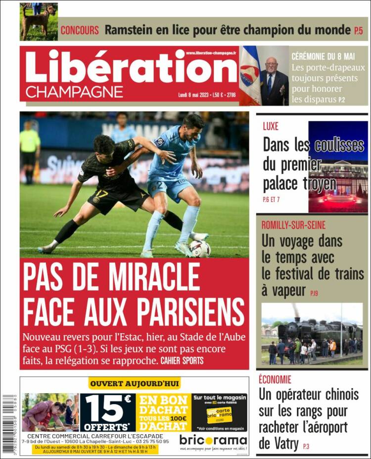 Portada de Libération Champagne (Francia)