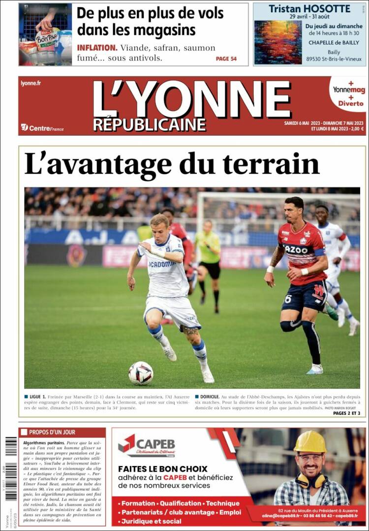 Portada de L'Yonne-Républicaine (Francia)