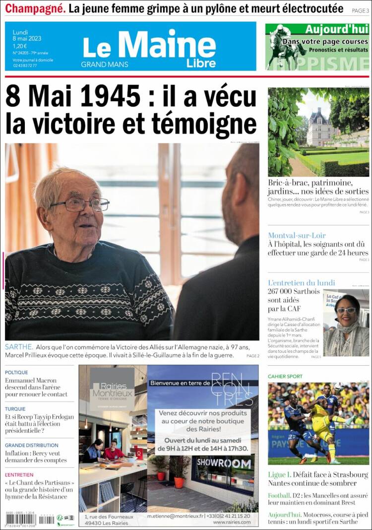 Portada de Le Maine Libre (Francia)