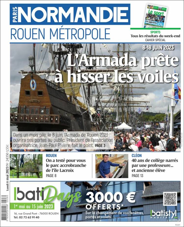 Portada de Paris Normandie (Francia)