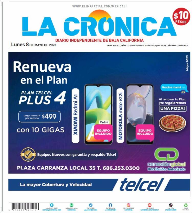 Portada de La Crónica de Baja California (M&eacute;xico)
