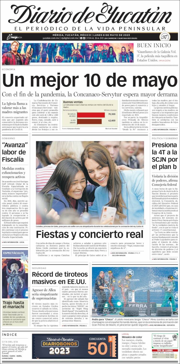 Portada de Diario de Yucatán (M&eacute;xico)