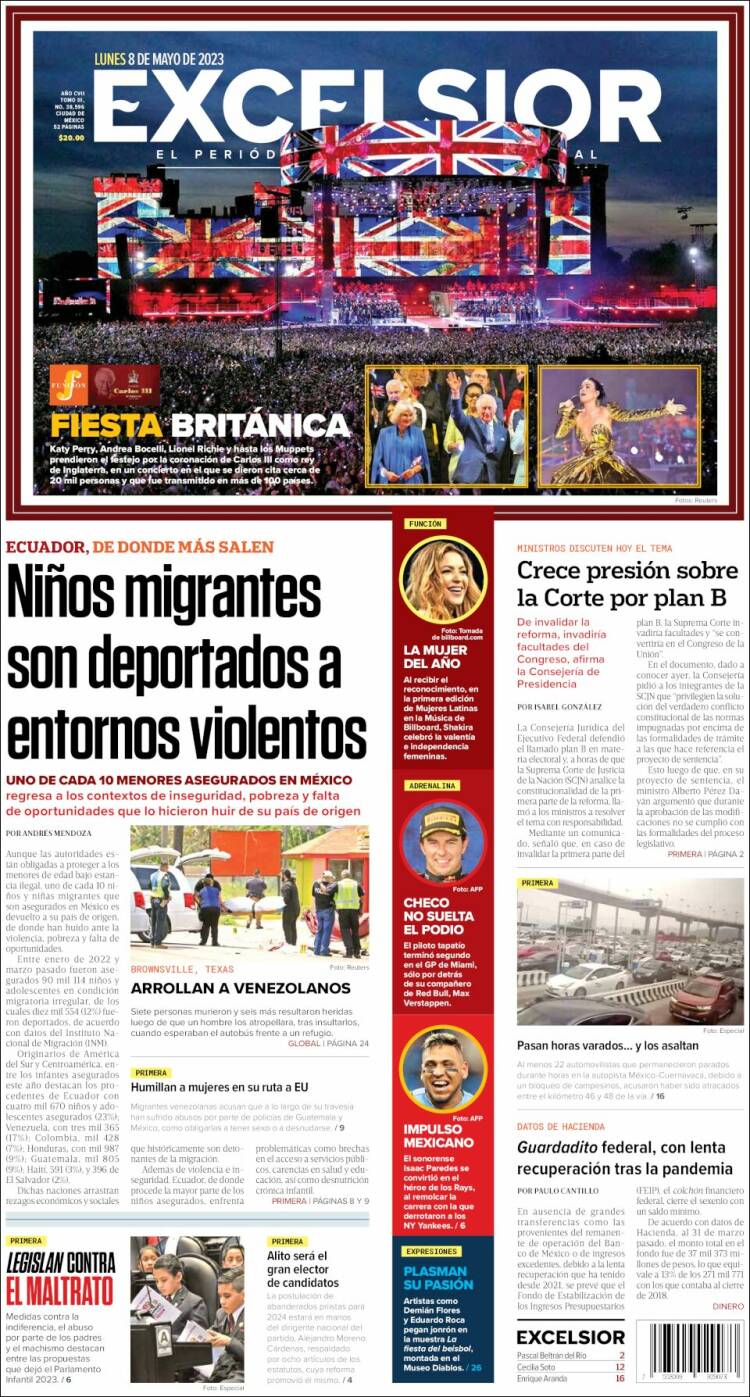 Portada de Excelsior (M&eacute;xico)