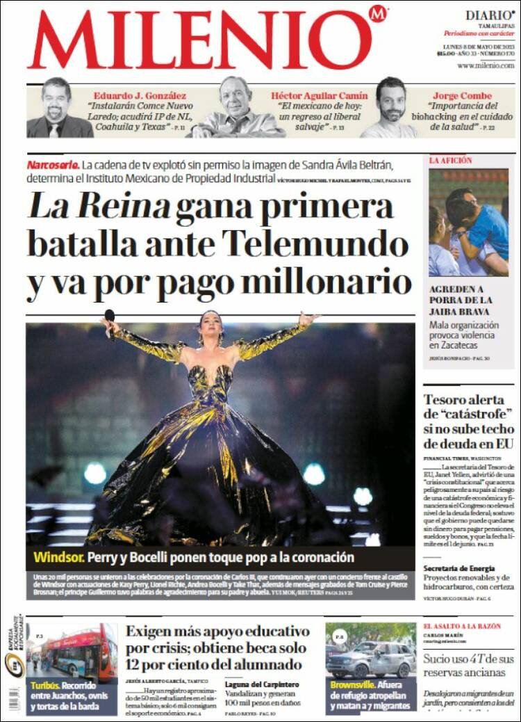 Portada de Milenio - Tamaulipas (M&eacute;xico)