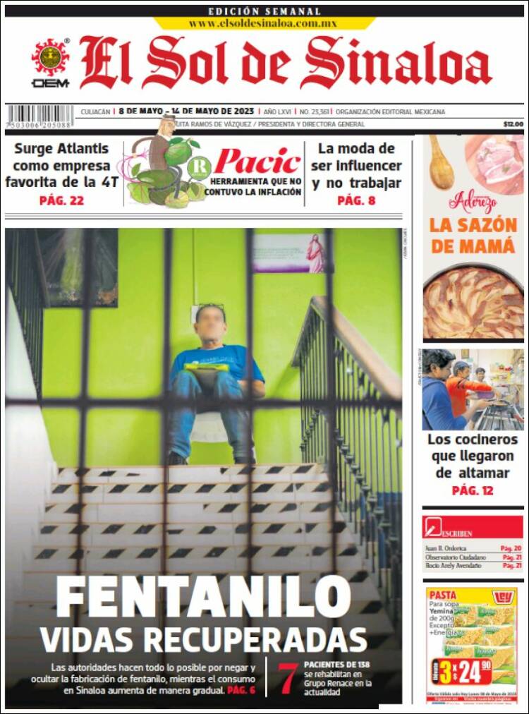 Portada de El Sol de Sinaloa (M&eacute;xico)