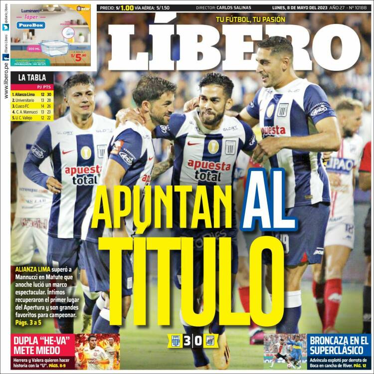 Portada de Líbero (Per&uacute;)