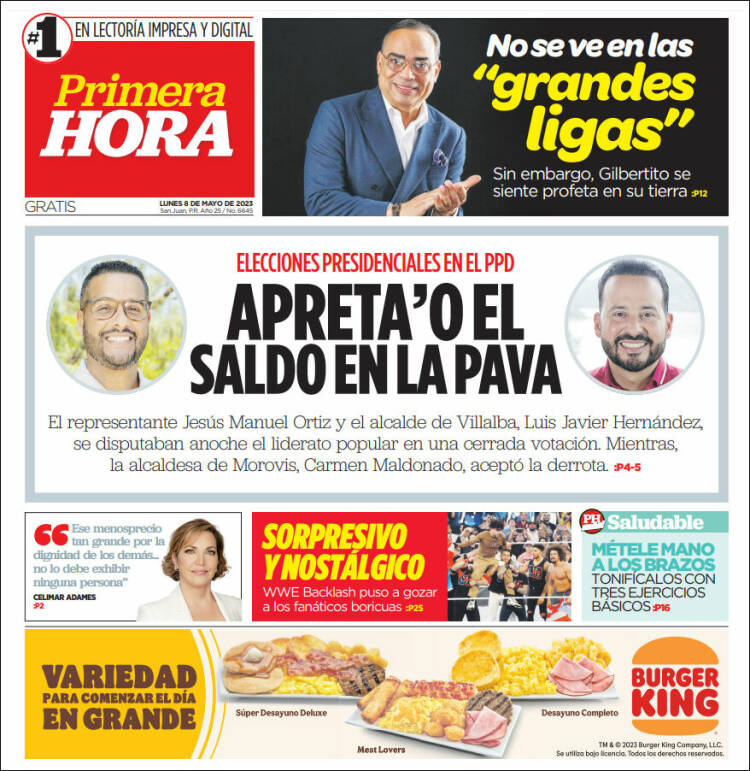 Portada de Primera Hora (Puerto Rico)