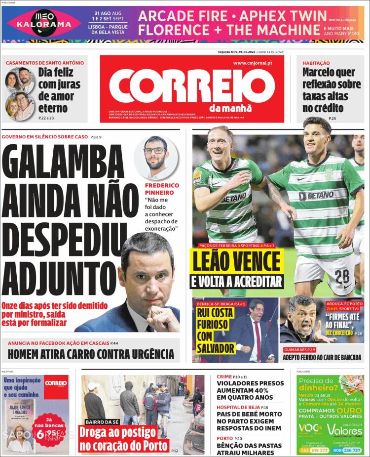 Portada de Correio da Manhã (Portugal)