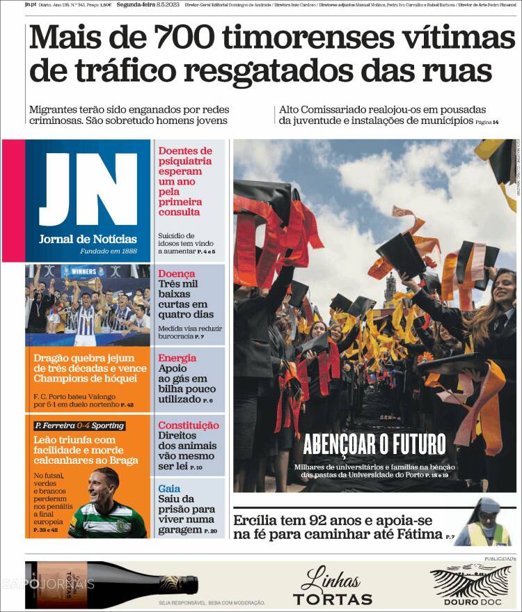Portada de Jornal de Notícias (Portugal)