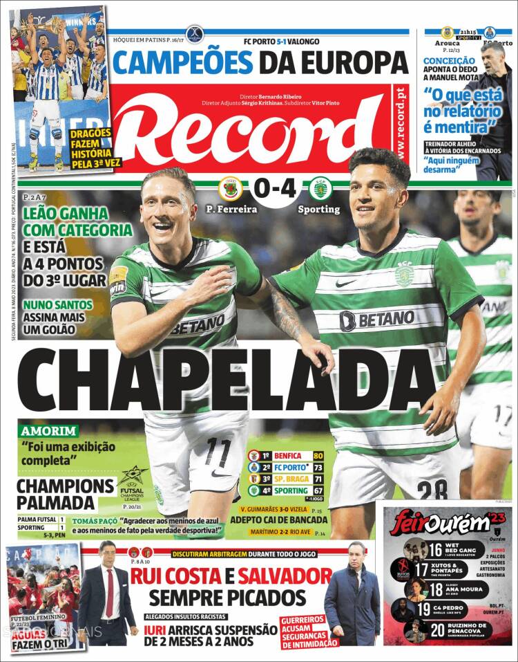 Portada de Record (Portugal)