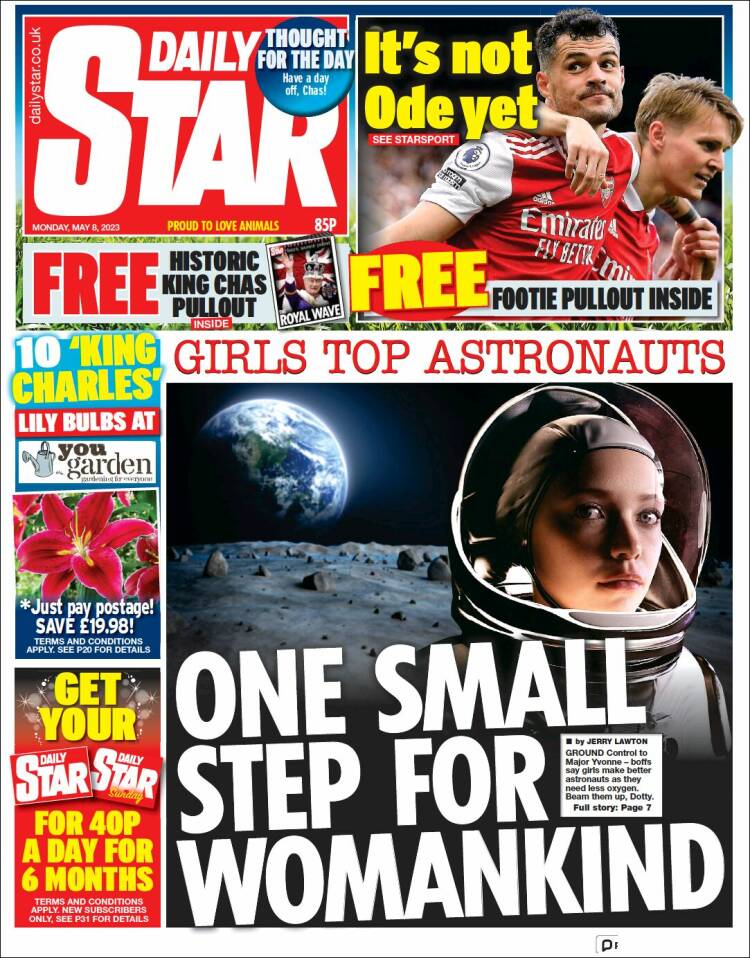 Portada de Daily Star (Reino Unido)