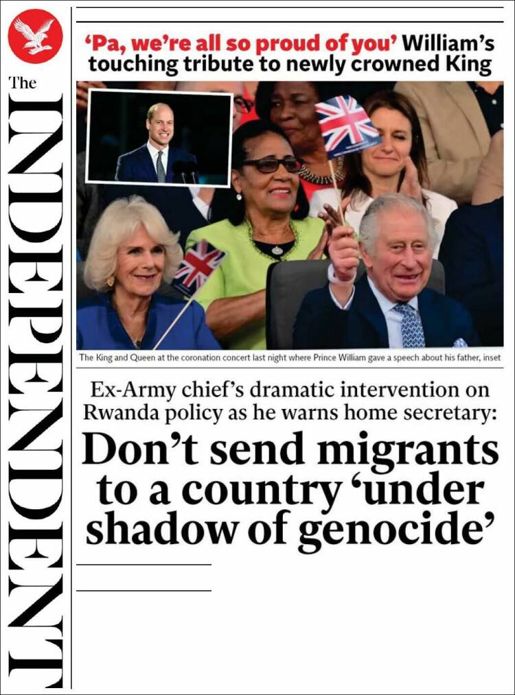 Portada de The Independent (Reino Unido)