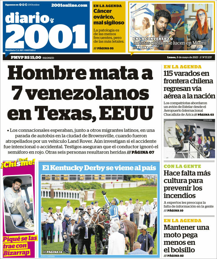 Portada de 2001 - Dosmiluno (Venezuela)