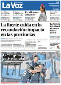 Portada de La Voz del Interior (Argentina)