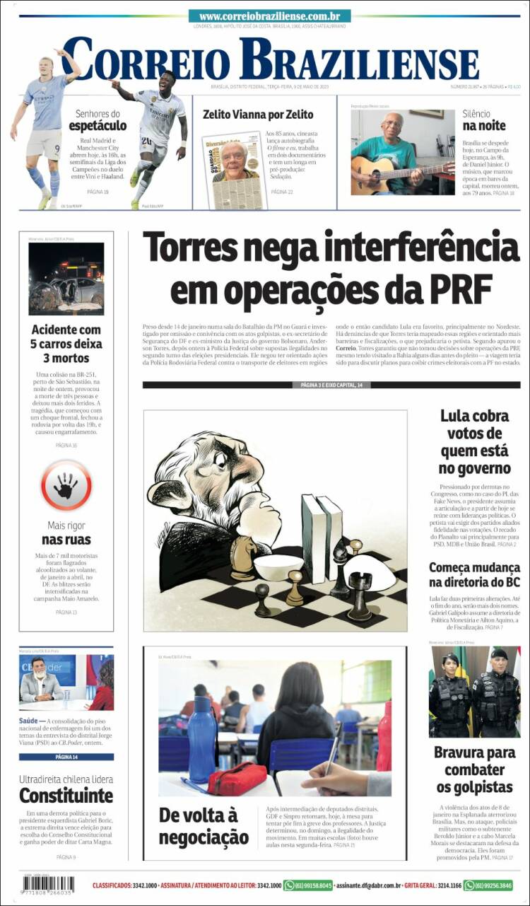 Portada de Correio Braziliense (Brasil)