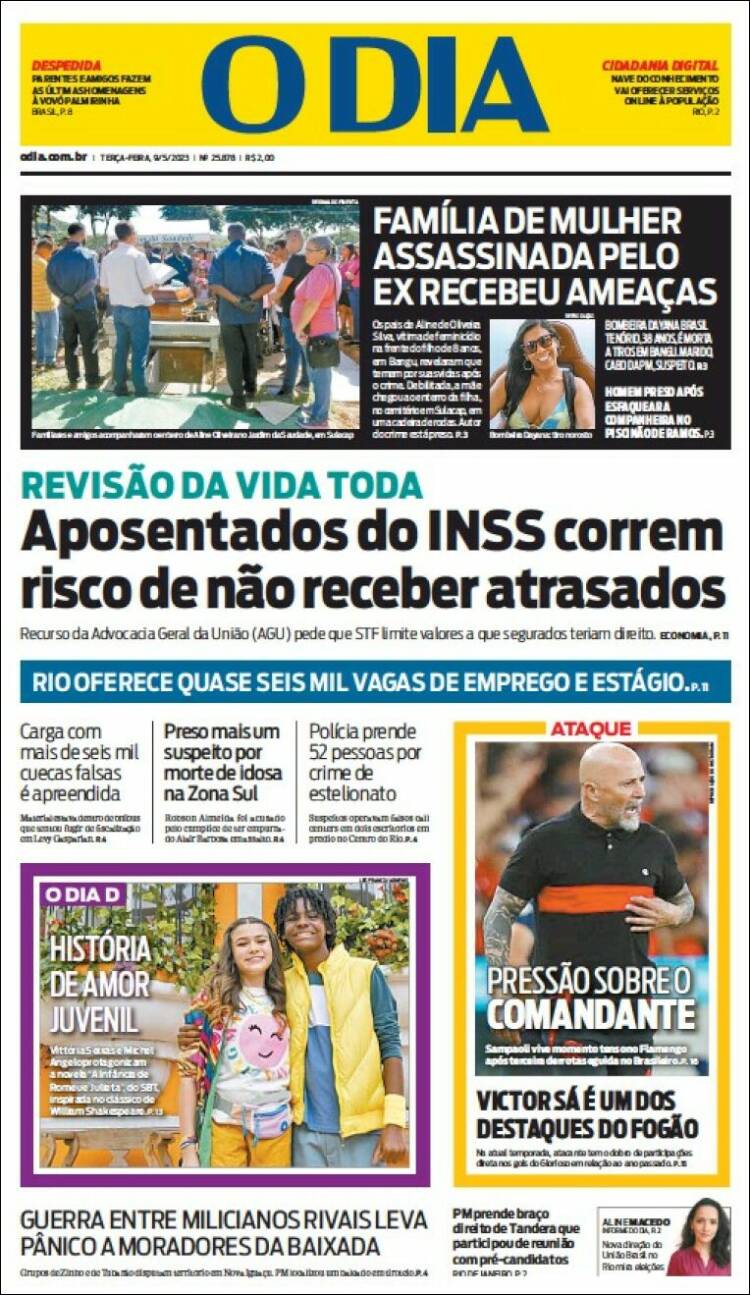 Portada de O Dia (Brasil)