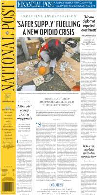 Portada de The National Post (Canada)