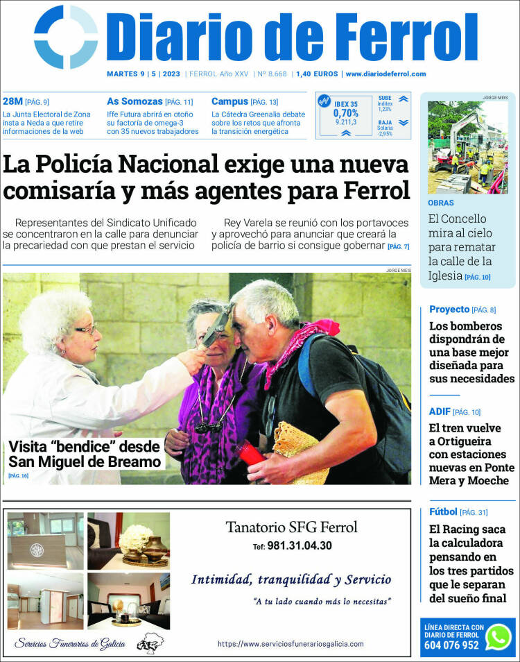 Portada de Diario de Ferrol (Spain)