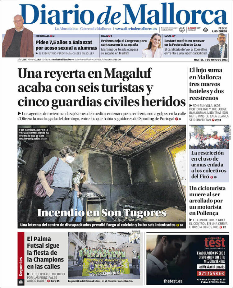 Portada de Diario de Mallorca (Spain)