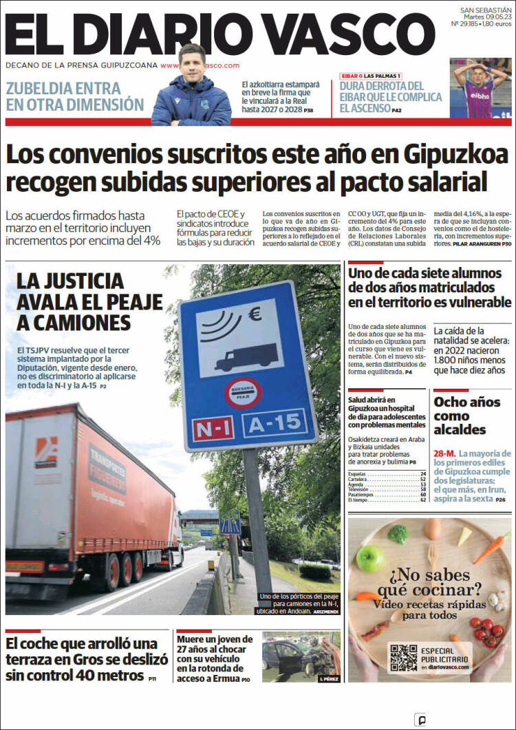 Portada de Diario Vasco (Spain)