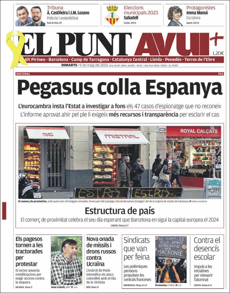 Portada de El Punt Avui (Spain)