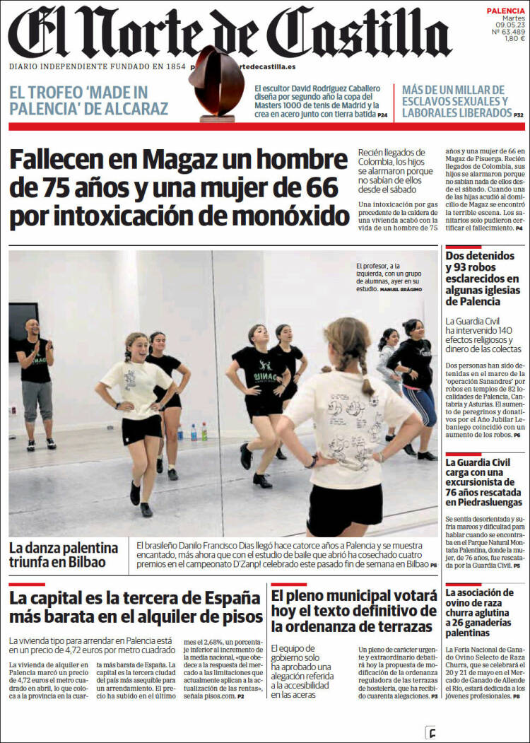 Portada de Norte de Castilla - Palencia (Spain)
