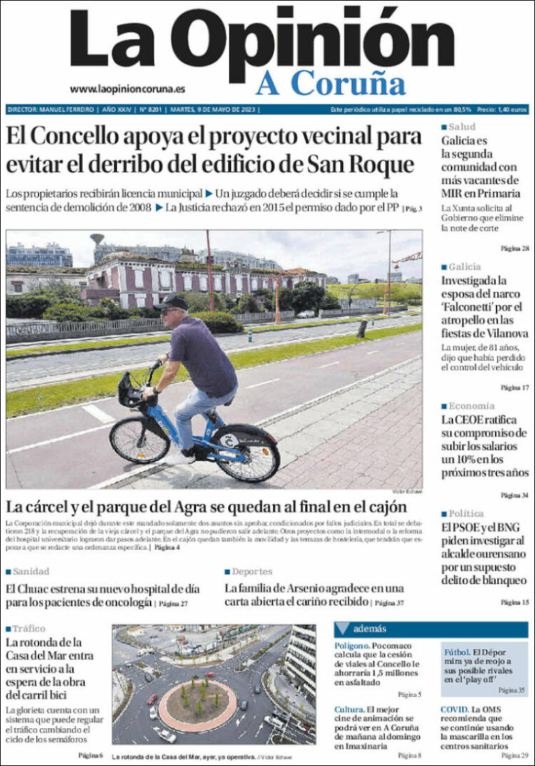 Portada de La Opinión de A Coruña (Spain)