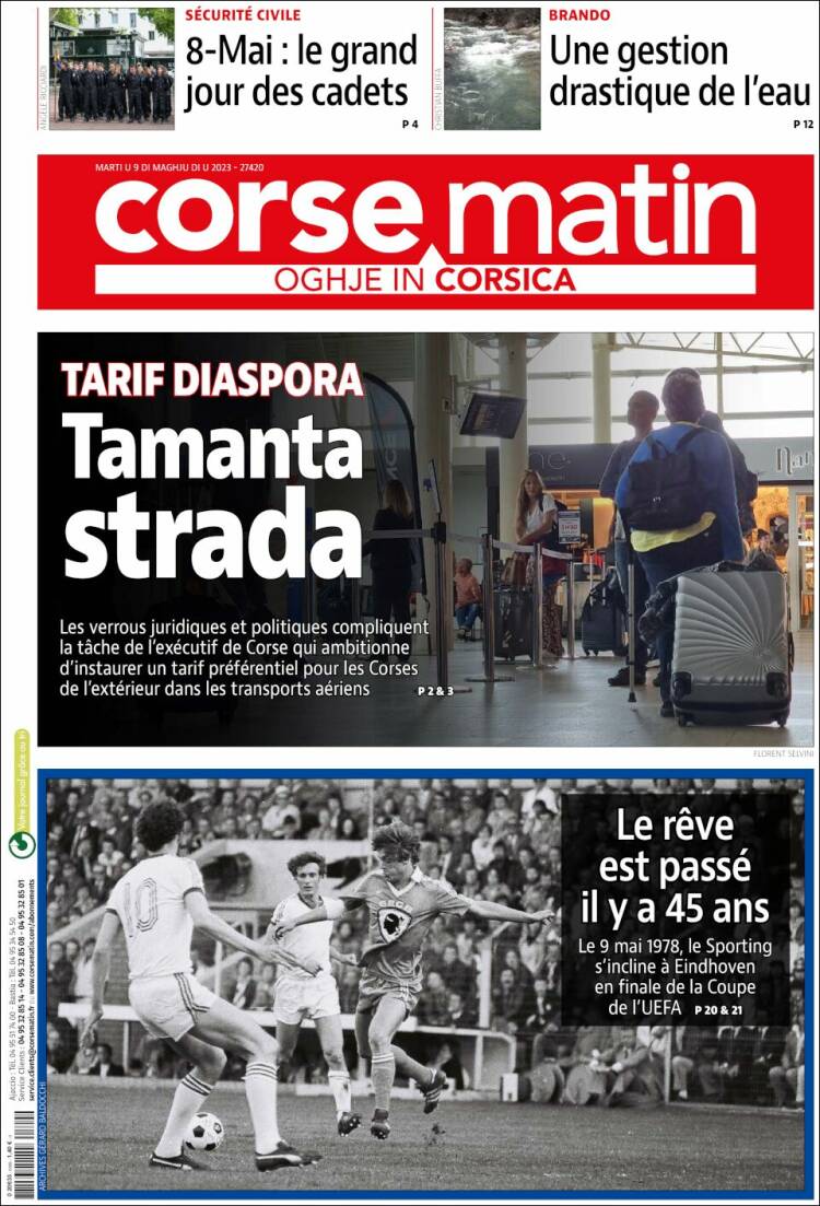 Portada de Corse-Matin (France)