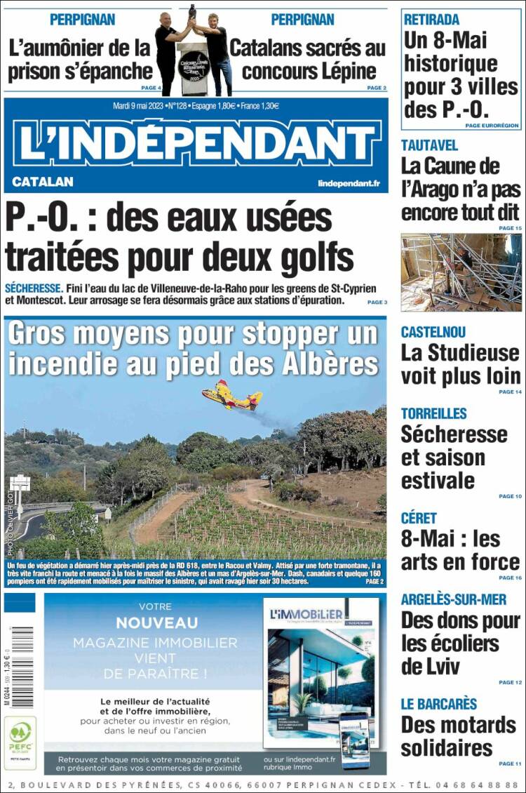 Portada de Le Indépendant (France)