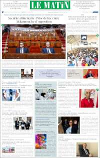 Portada de Le Matin (Marruecos)