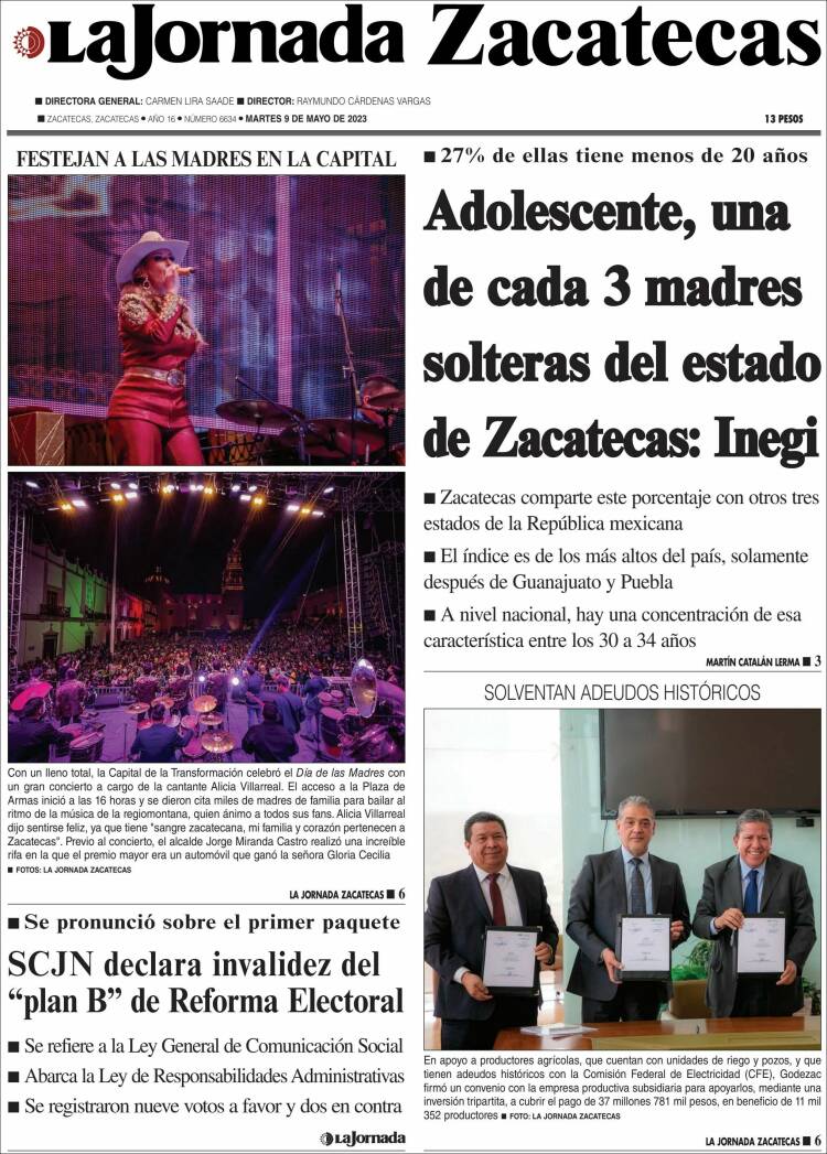Portada de Jornada de Zacatecas (M&eacute;xico)