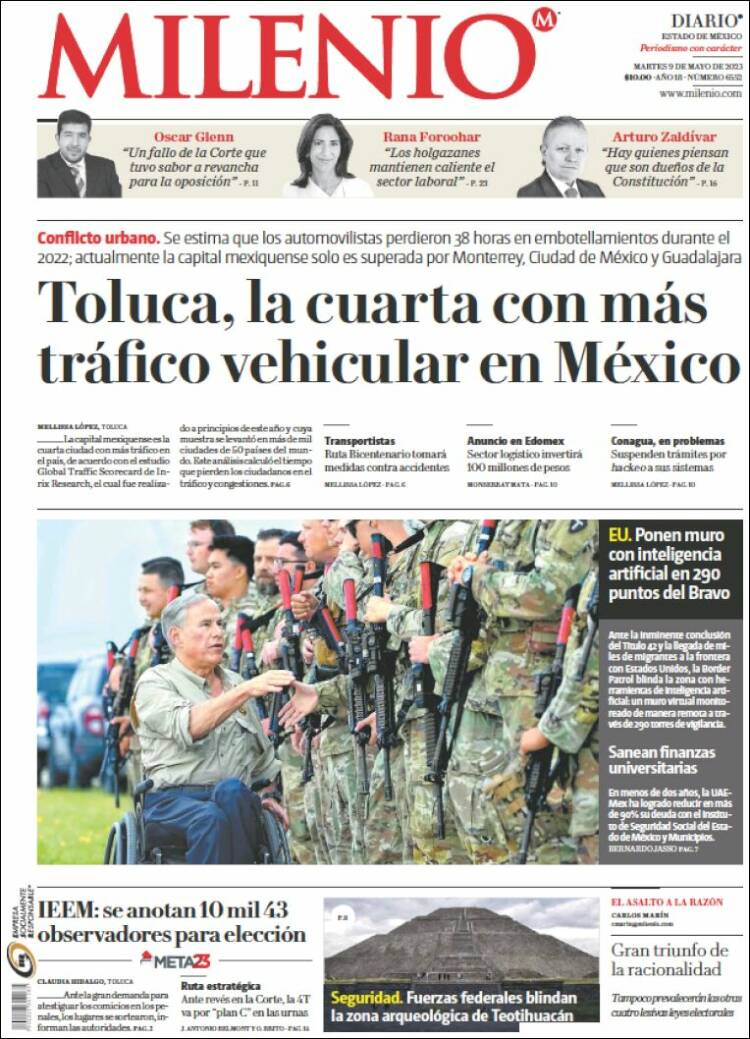 Portada de Milenio - Estado de México (M&eacute;xico)