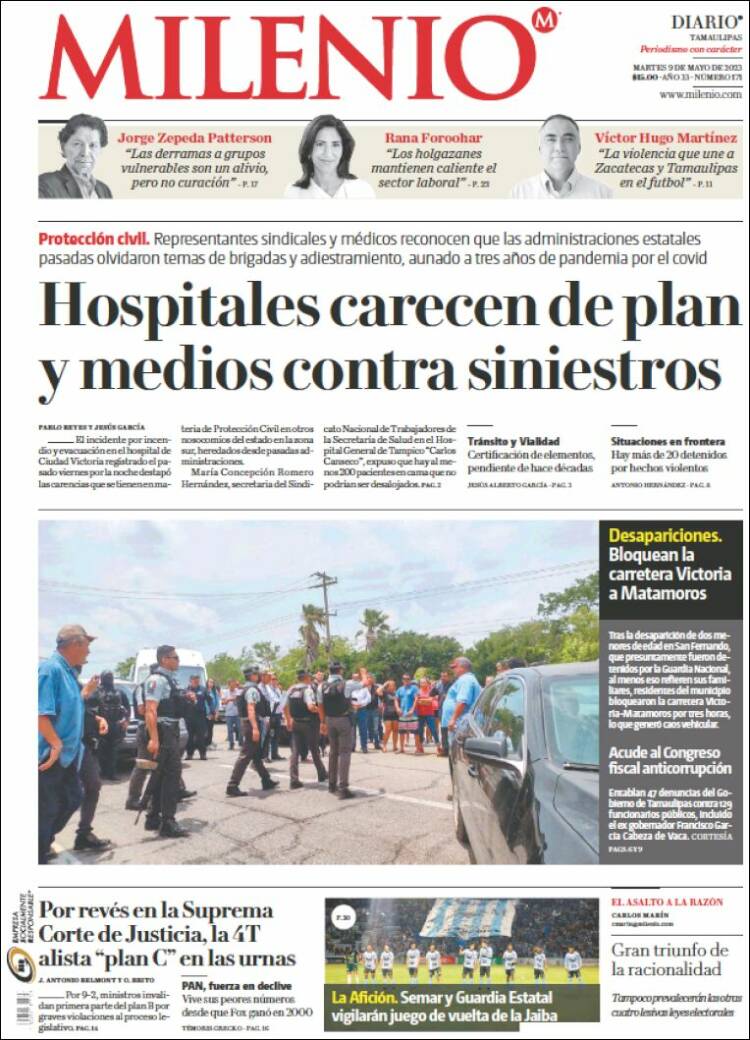 Portada de Milenio - Tamaulipas (M&eacute;xico)